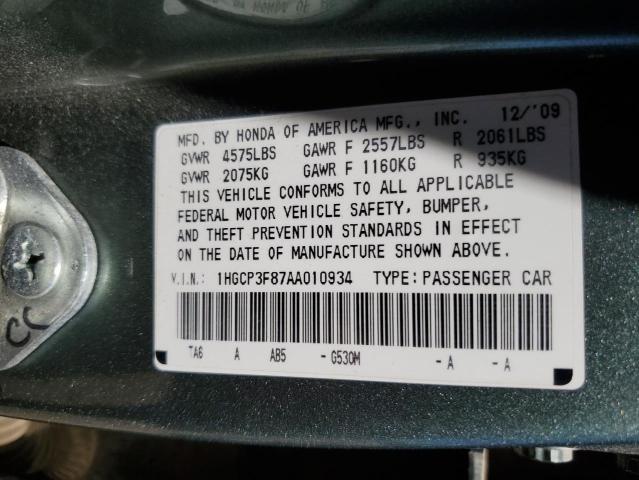 Photo 11 VIN: 1HGCP3F87AA010934 - HONDA ACCORD 