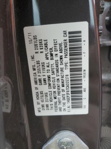 Photo 11 VIN: 1HGCP3F87CA005378 - HONDA ACCORD EXL 