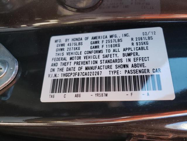 Photo 12 VIN: 1HGCP3F87CA020267 - HONDA ACCORD 