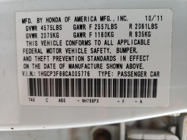 Photo 11 VIN: 1HGCP3F88CA005776 - HONDA ACCORD EXL 