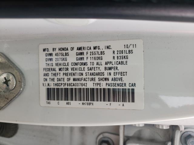 Photo 9 VIN: 1HGCP3F88CA007642 - HONDA ACCORD EXL 