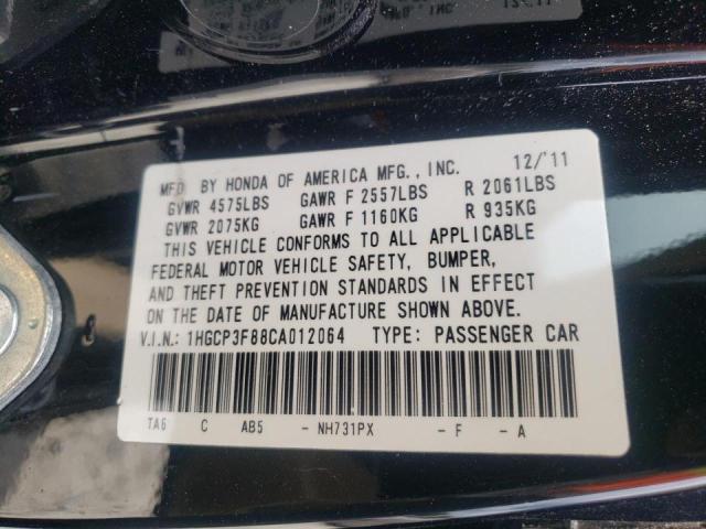 Photo 9 VIN: 1HGCP3F88CA012064 - HONDA ACCORD EXL 