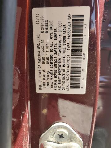 Photo 12 VIN: 1HGCP3F88CA019337 - HONDA ACCORD EXL 