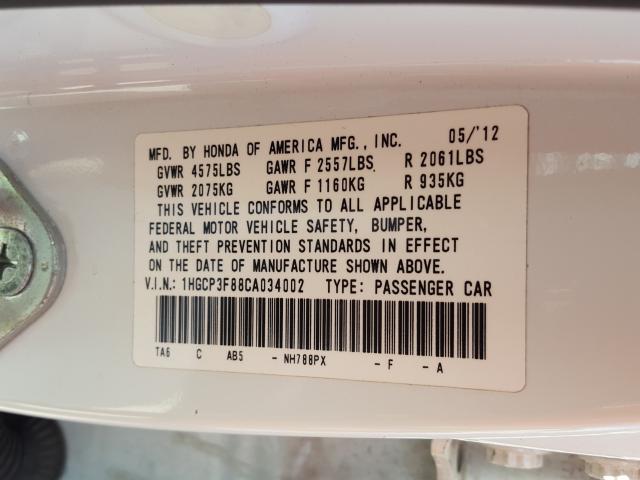 Photo 9 VIN: 1HGCP3F88CA034002 - HONDA ACCORD EXL 