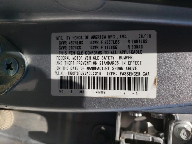 Photo 9 VIN: 1HGCP3F89BA002318 - HONDA ACCORD 