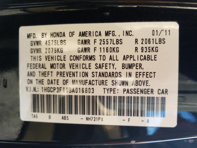 Photo 9 VIN: 1HGCP3F89BA016803 - HONDA ACCORD EXL 