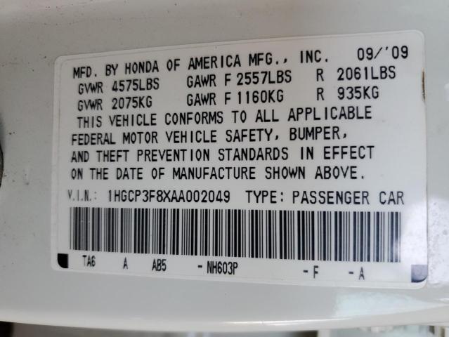 Photo 12 VIN: 1HGCP3F8XAA002049 - HONDA ACCORD EXL 