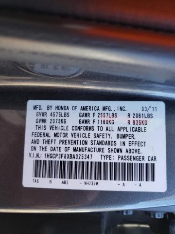 Photo 9 VIN: 1HGCP3F8XBA025347 - HONDA ACCORD EXL 