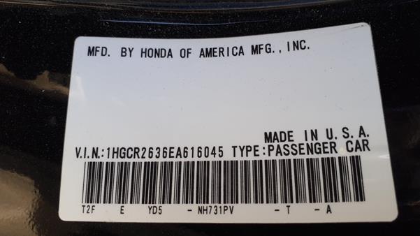 Photo 4 VIN: 1HGCR2636EA616045 - HONDA ACCORD 