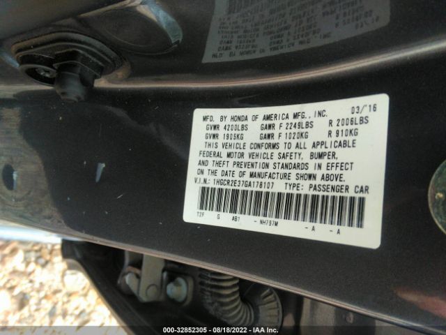 Photo 8 VIN: 1HGCR2E37GA178107 - HONDA ACCORD SEDAN 