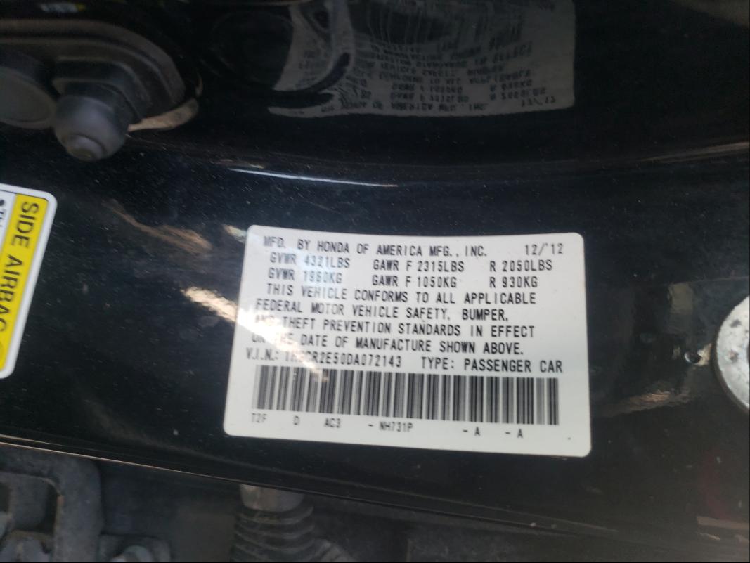 Photo 9 VIN: 1HGCR2E50DA072143 - HONDA ACCORD SPO 