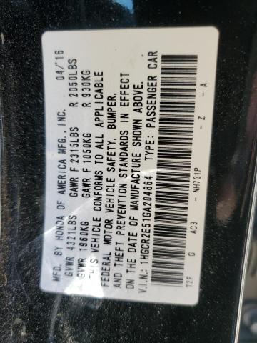 Photo 11 VIN: 1HGCR2E51GA204864 - HONDA ACCORD 