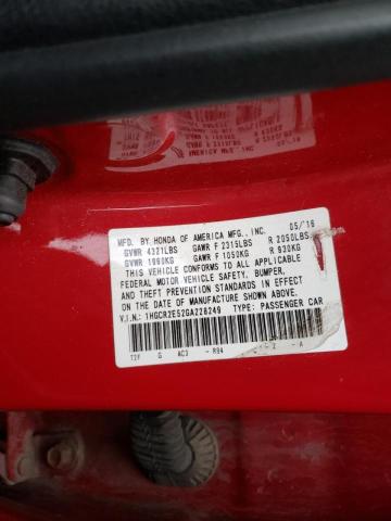 Photo 9 VIN: 1HGCR2E52GA228249 - HONDA ACCORD SPO 