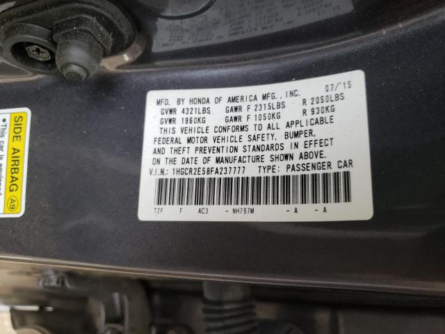 Photo 9 VIN: 1HGCR2E58FA237777 - HONDA ACCORD SPO 