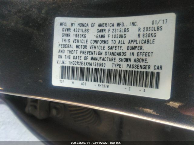 Photo 8 VIN: 1HGCR2E5XHA156590 - HONDA ACCORD SEDAN 