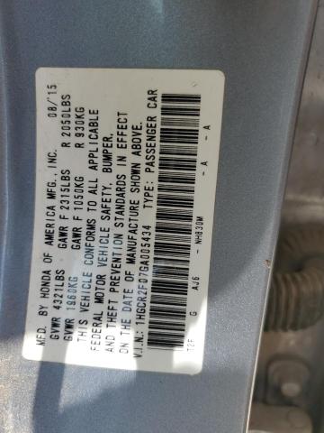 Photo 11 VIN: 1HGCR2F07GA005434 - HONDA ACCORD 