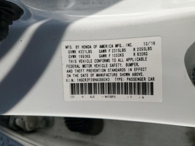 Photo 9 VIN: 1HGCR2F09HA088043 - HONDA ACCORD EX 