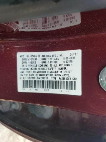 Photo 12 VIN: 1HGCR2F10HA206960 - HONDA ACCORD SPO 