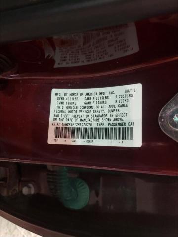 Photo 9 VIN: 1HGCR2F12HA025276 - HONDA ACCORD SPO 