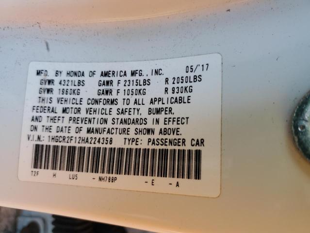 Photo 11 VIN: 1HGCR2F12HA224358 - HONDA ACCORD SPO 