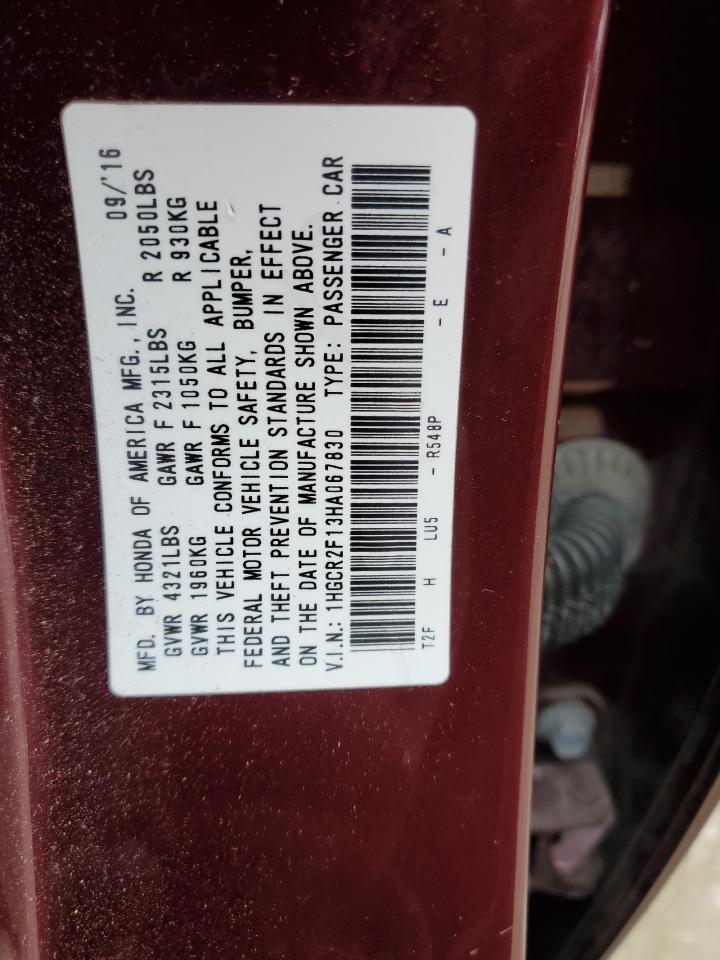 Photo 12 VIN: 1HGCR2F13HA067830 - HONDA ACCORD 