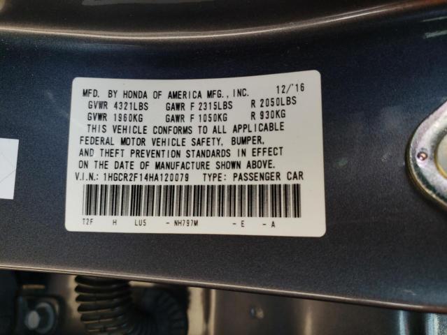 Photo 12 VIN: 1HGCR2F14HA120079 - HONDA ACCORD 