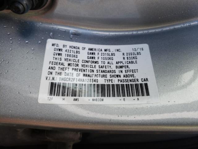 Photo 9 VIN: 1HGCR2F14HA128540 - HONDA ACCORD SPO 