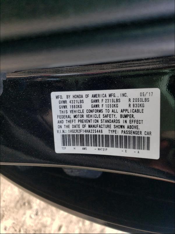 Photo 9 VIN: 1HGCR2F14HA225446 - HONDA ACCORD SPO 