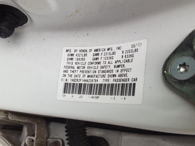 Photo 9 VIN: 1HGCR2F14HA238794 - HONDA ACCORD SEDAN 