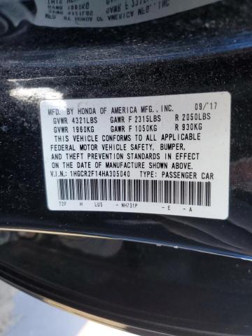 Photo 11 VIN: 1HGCR2F14HA305040 - HONDA ACCORD 