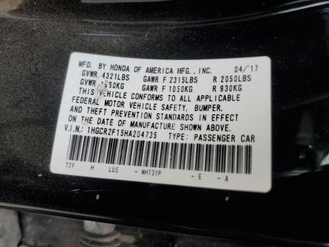 Photo 11 VIN: 1HGCR2F15HA204735 - HONDA ACCORD 