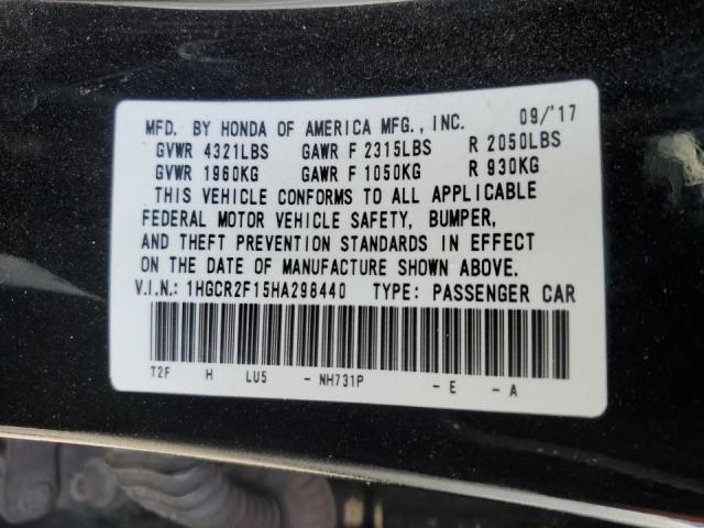 Photo 12 VIN: 1HGCR2F15HA298440 - HONDA ACCORD 