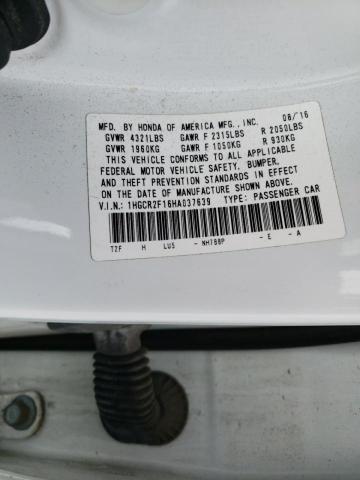 Photo 9 VIN: 1HGCR2F16HA037639 - HONDA ACCORD SPO 