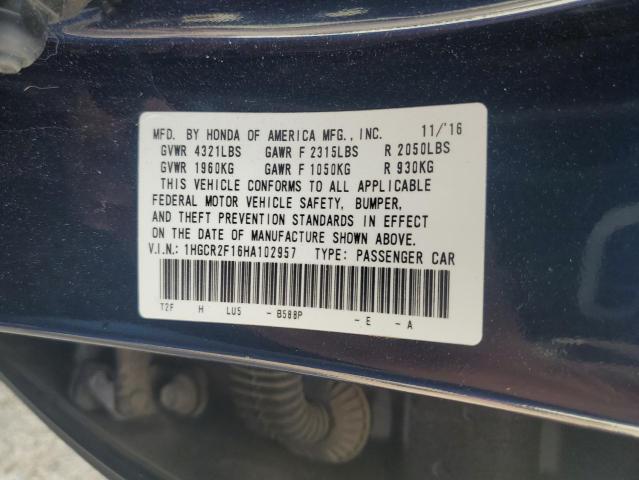 Photo 12 VIN: 1HGCR2F16HA102957 - HONDA ACCORD SPO 