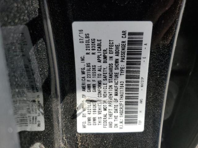 Photo 11 VIN: 1HGCR2F17HA017643 - HONDA ACCORD 