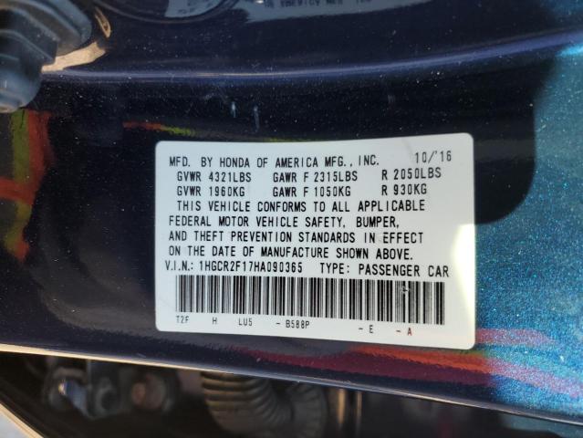 Photo 12 VIN: 1HGCR2F17HA090365 - HONDA ACCORD SPO 