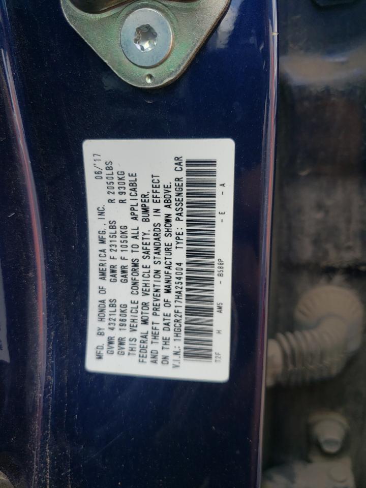 Photo 11 VIN: 1HGCR2F17HA254004 - HONDA ACCORD 