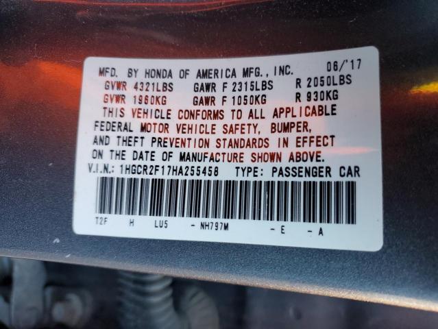 Photo 12 VIN: 1HGCR2F17HA255458 - HONDA ACCORD 