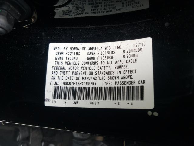 Photo 9 VIN: 1HGCR2F19HA166796 - HONDA ACCORD SPO 