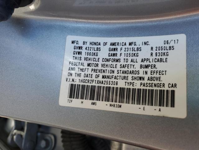 Photo 12 VIN: 1HGCR2F1XHA255308 - HONDA ACCORD 