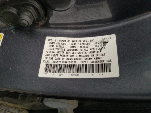 Photo 9 VIN: 1HGCR2F30DA116509 - HONDA ACCORD SDN 