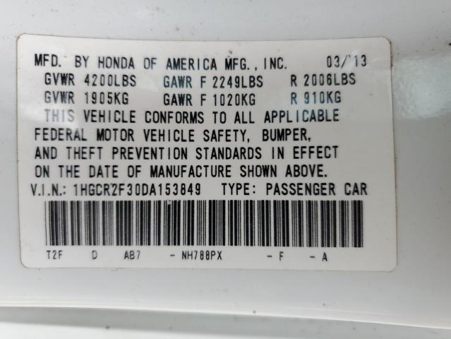 Photo 12 VIN: 1HGCR2F30DA153849 - HONDA ACCORD 