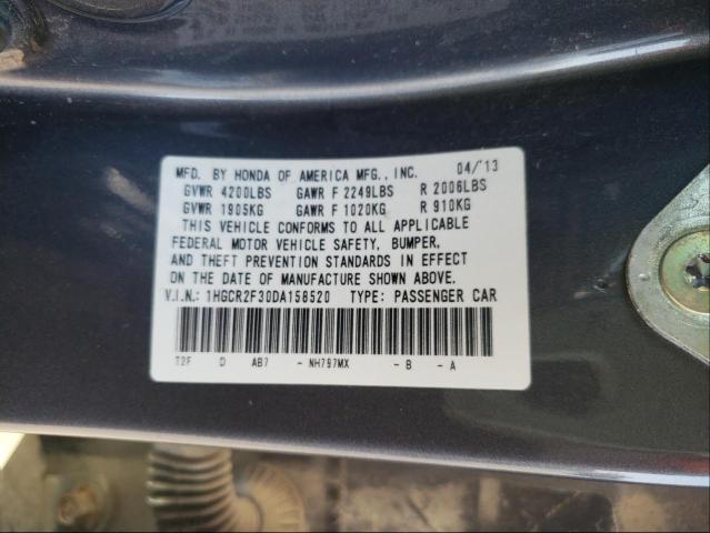 Photo 9 VIN: 1HGCR2F30DA158520 - HONDA ACCORD LX 