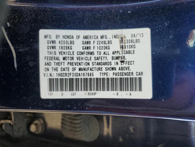 Photo 12 VIN: 1HGCR2F30DA167685 - HONDA ACCORD LX 