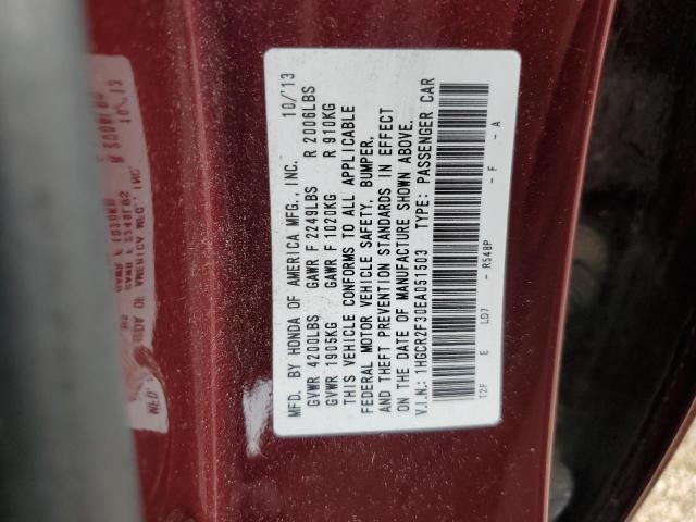 Photo 11 VIN: 1HGCR2F30EA051503 - HONDA ACCORD LX 