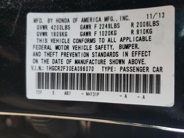 Photo 11 VIN: 1HGCR2F30EA096070 - HONDA ACCORD 