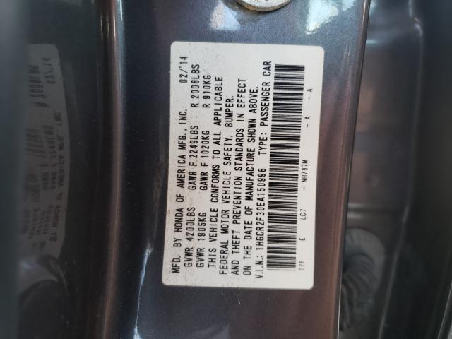 Photo 9 VIN: 1HGCR2F30EA150998 - HONDA ACCORD LX 