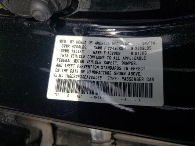 Photo 9 VIN: 1HGCR2F30EA200069 - HONDA ACCORD LX 