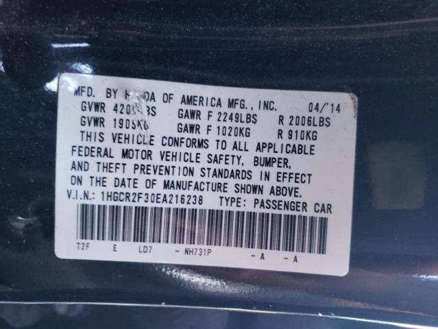 Photo 11 VIN: 1HGCR2F30EA216238 - HONDA ACCORD LX 