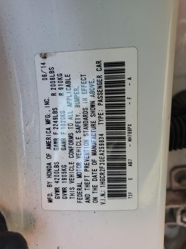 Photo 11 VIN: 1HGCR2F30EA259834 - HONDA ACCORD 